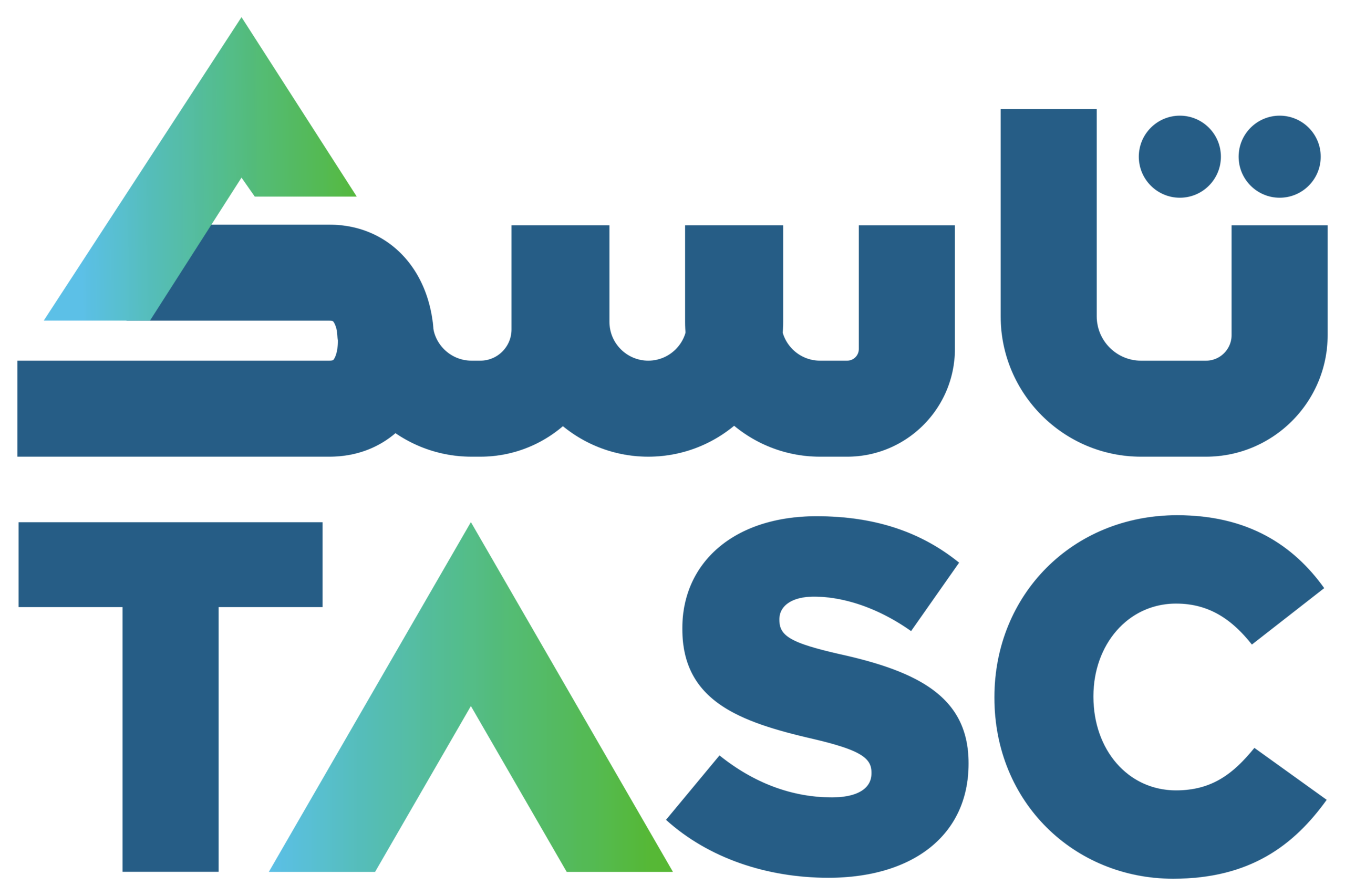 TASC logo in Arabic and English